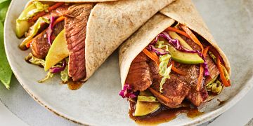 Mu Shu Steak & Apple Wraps